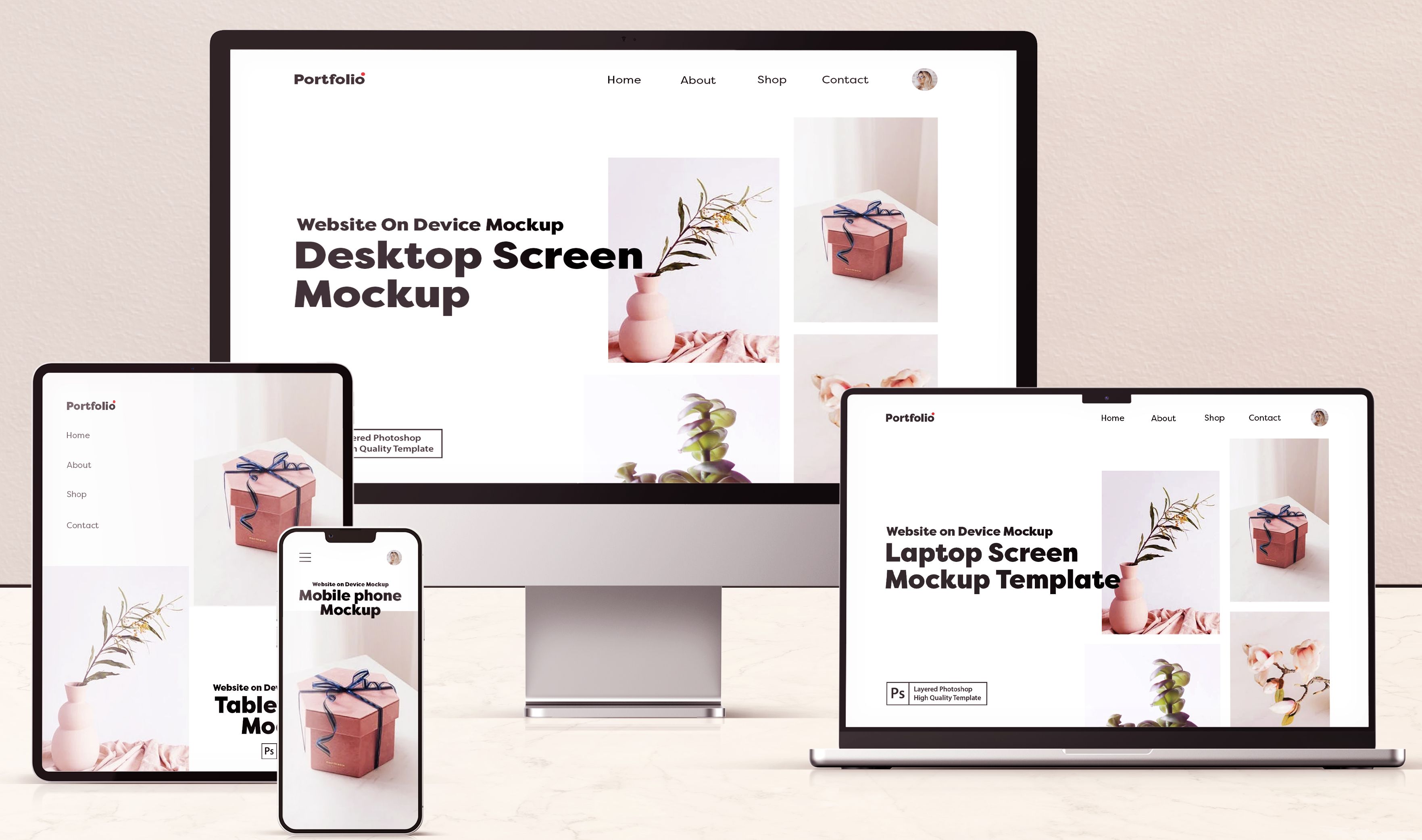 Multi device responsive mockup Multi device responsive mockup